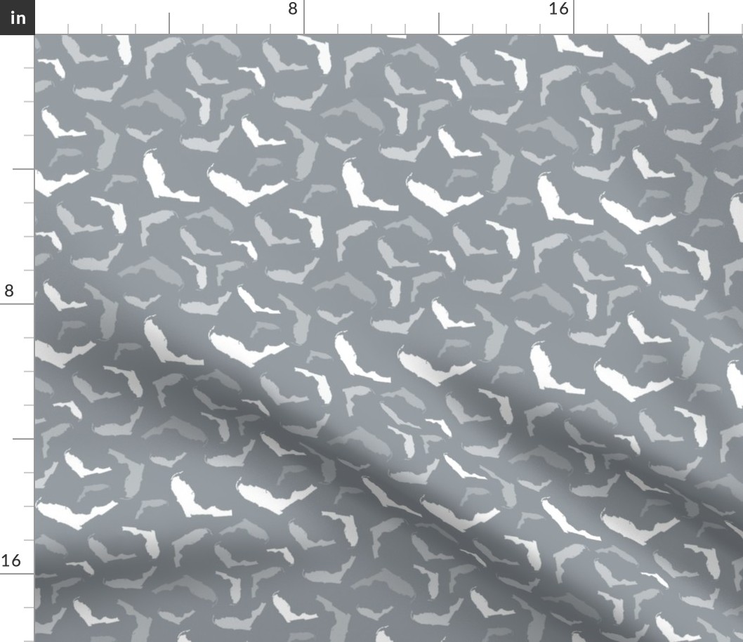 Florida State Shape Pattern Grey