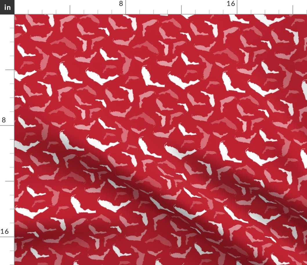 Florida State Shape Pattern Red