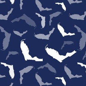 Florida State Shape Pattern Dark Blue-01-01