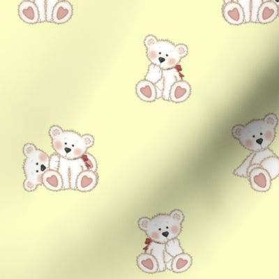 Polar Teddy Bear Yellow Baby Nursery 