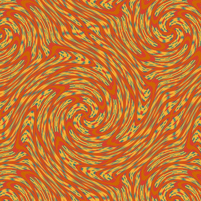 Tropical Orange Swirl