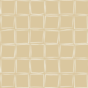 Skew Squares - White on Sand Medium Scale