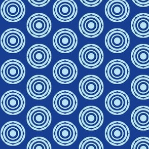 Rotating Rings of BabyBlue on NavyBlue