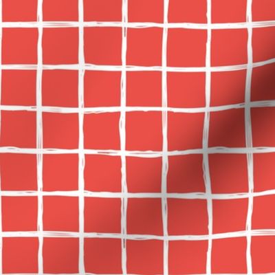 Christmas time abstract geometric checkered stripe trend pattern grid red