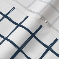 Christmas time abstract geometric checkered stripe trend pattern grid White navy blue