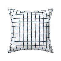 Christmas time abstract geometric checkered stripe trend pattern grid White navy blue