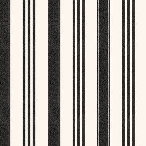 Harvest Distressed Stripe - in Black