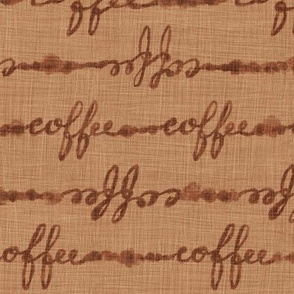 Coffee Calligraphy Linen (cappuccino)10”