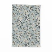 Flowers & Honey Bees - Large - Blue