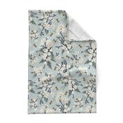 Flowers & Honey Bees - Large - Blue