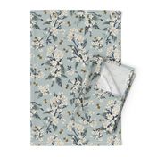 Flowers & Honey Bees - Large - Blue