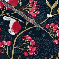 Winter Berries and Birds