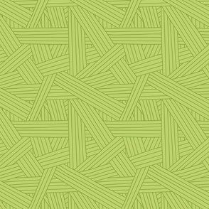 Crossing Lines in Bright Green