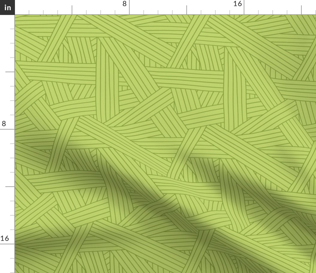 Crossing Lines in Bright Green