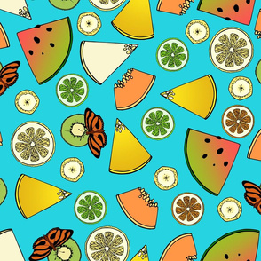 Tropical Fruit and Butterflies