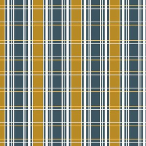 blue gold plaid