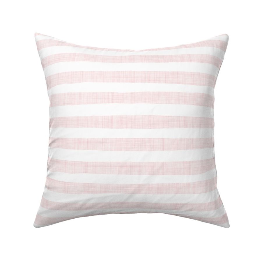 pink white linen stripes