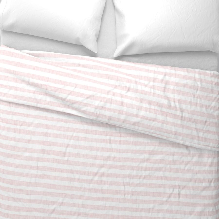 pink white linen stripes