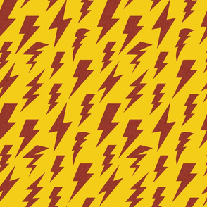 red lightning bolts on yellow