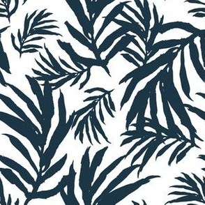 6" Navy Palm Fronds