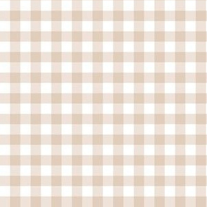 6" Tan Gingham