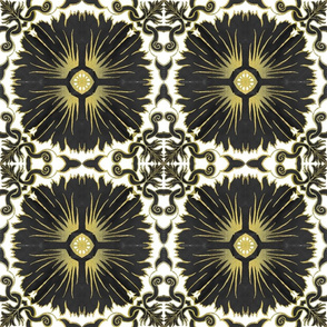 Azulejos - Portuguese Tiles Black and Gold