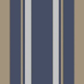  Blue Taupe, Silver  Buffalo Stripe 