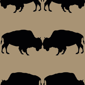 Black and Taupe Buffalo 