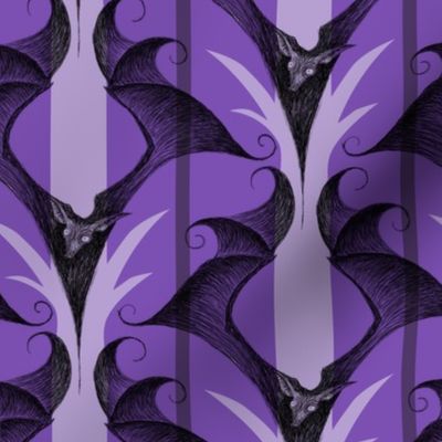 Stripes and Bats - purple