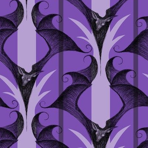 Stripes and Bats - purple