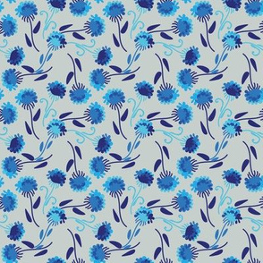 blue flower meadow by rysunki_malunki