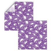 Paisley Rats - medium small - purple white