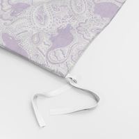 Paisley Rats - medium small - white purple