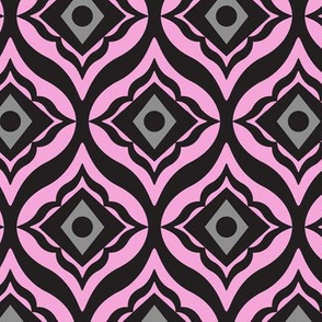 Trevino - Geometric Pink & Black
