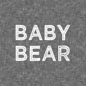 9" Quilt Block - Baby bear on grey  C19BS