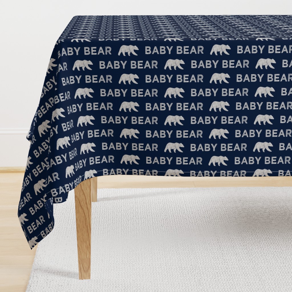 baby bear || grey on navy (90) C19BS