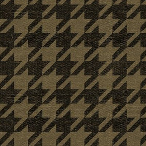 Houndstooth in Black and Raw Sienna