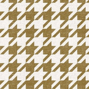 Houndstooth in Cream and Raw Sienna