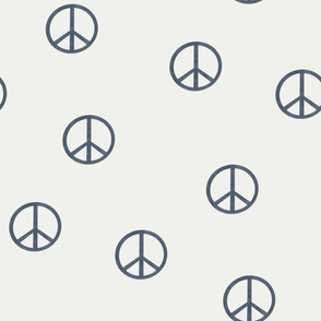 peace sign fabric -indigo sfx3928 -  boho hippie fabric, earth toned kids bedding, neutral nursery fabric