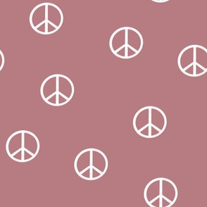 peace sign fabric - clover sfx1718 -  boho hippie fabric, earth toned kids bedding, neutral nursery fabric