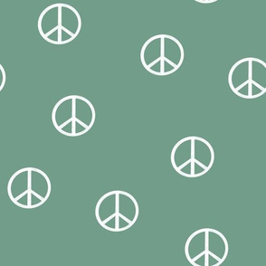 peace sign fabric - rainforest sfx5815 -  boho hippie fabric, earth toned kids bedding, neutral nursery fabric