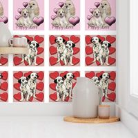 Puppy Love Valentines day quilt squares