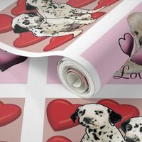 Puppy Love Valentines day quilt squares