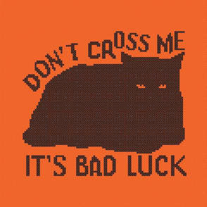 Cross Stitch Pattern Black Cat Superstition 