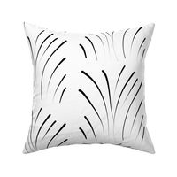 Art Deco Fireworks - black on white