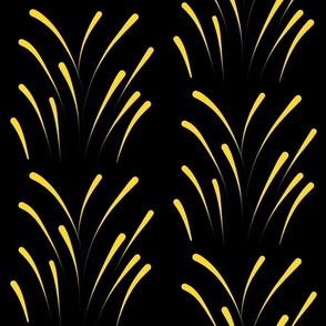 Art Deco Fireworks - gold on black