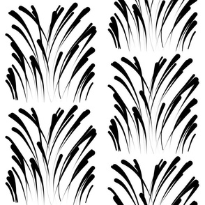 Art Deco Fireworks - black on white #2