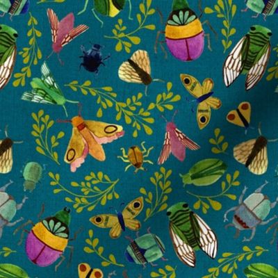 Beautiful Bugs {Teal} - medium