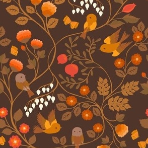 Fruit Birds Chinoiserie {Autumn} - medium