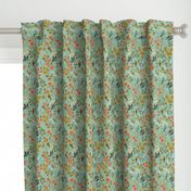 Fruit Birds Chinoiserie {Eggshell Blue} - medium